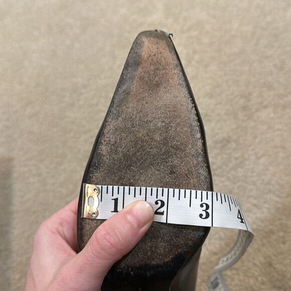 Stuart Weitzman Black Leather Kitten Heel Bow Vintage Pointed Toe Women 8.5B - Picture 10 of 12